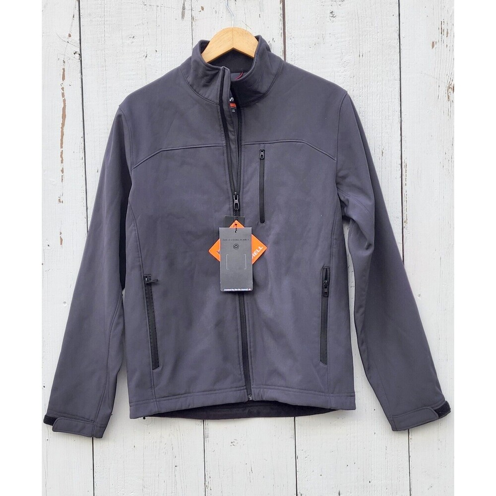 $150 Hawk & Co Men's Dark Grey Performance Full Zip Jacket Sz S